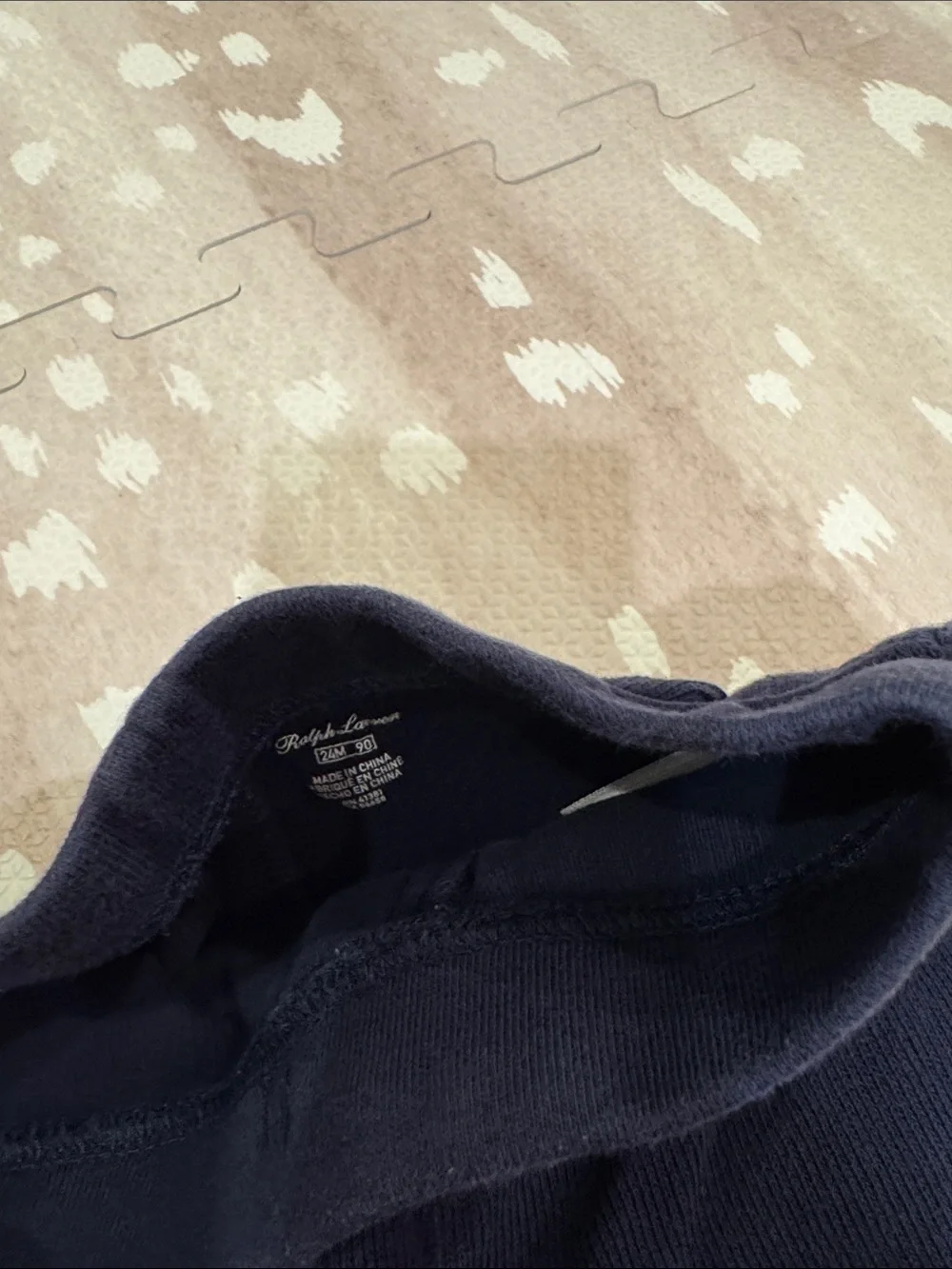 Ralph Lauren Boys 24M Striped Shawl Collar Sweater & Pants Set